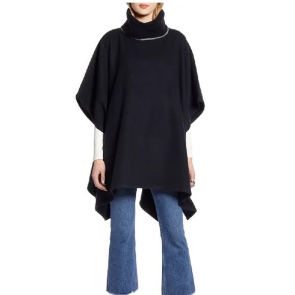 Halogen Turtleneck Poncho - Picture 2 of 9
